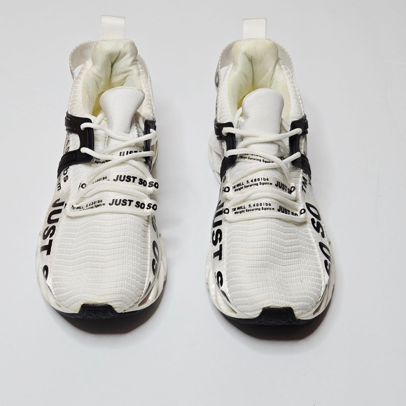 Just So So Women's White Black Fashion Gym Sneaker Shoes Sz 38 US 7.5/8 - Picture 6 of 11